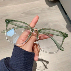 Gradient Pink Eyeglass Frame Anti Light Glasses