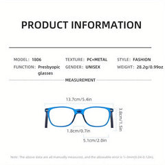 Adjustable Temples Magnet Folding Presbyopia Glasses