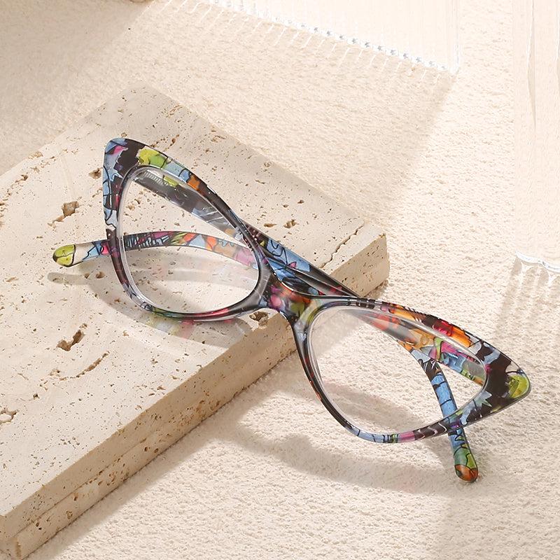 Colorful Butterfly Frame Flexible Temples Presbyopia Eyeglasses