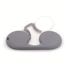 Round Frame Nose Clip Presbyopic Glasses High Definition Anti Light Glasses