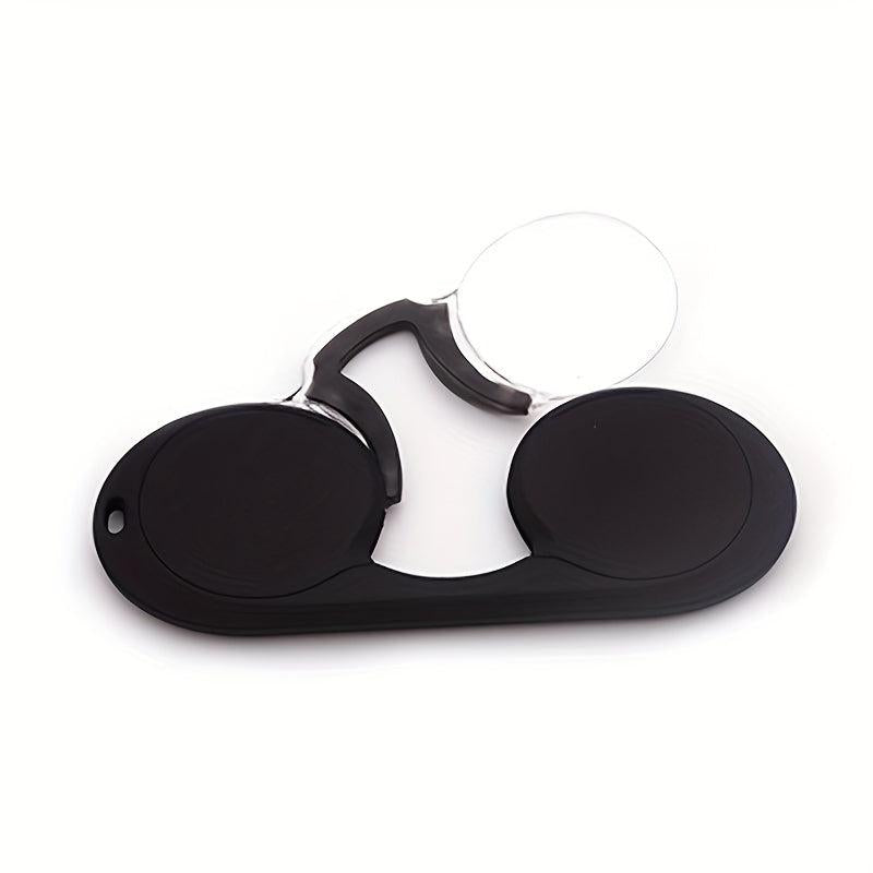 Round Frame Nose Clip Presbyopic Glasses High Definition Anti Light Glasses