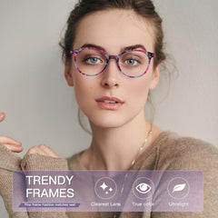 Stylish Retro Oval Tinted Lens Reader Reading Glasses Spring Hinge