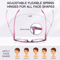 Stylish Retro Oval Tinted Lens Reader Reading Glasses Spring Hinge