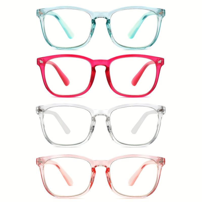 Crystal Square Reader Light Blocking Glasses for Women Men