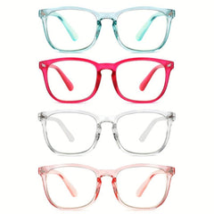 Crystal Square Reader Light Blocking Glasses for Women Men
