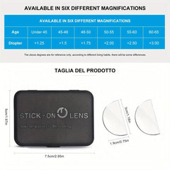 Adhesive Double Focus Lenses for Sunglasses, Goggles, Glasses