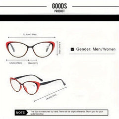 Fashion Cat Eye Presbyopia Glasses Unisex Comfortable