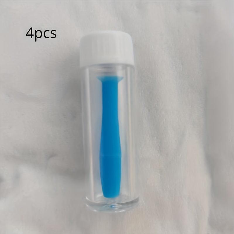 4pcs Silicone Lens Stick Sucker Suction Cup Soft Gel Travel Mini Tool