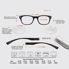Reading Glasses Spring Hinge Lightweight Spectacles Presbyopia Glasses