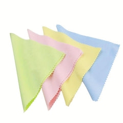 4 Pcs Microfiber Glasses Cleaning Cloth Double Sided Velvet Absorbent Cloth