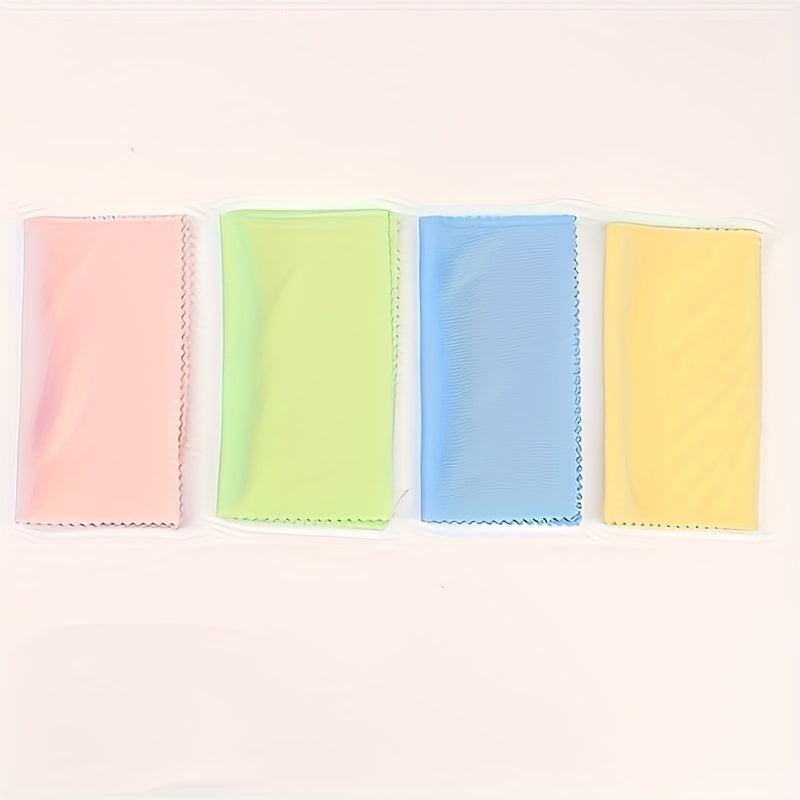 4 Pcs Microfiber Glasses Cleaning Cloth Double Sided Velvet Absorbent Cloth
