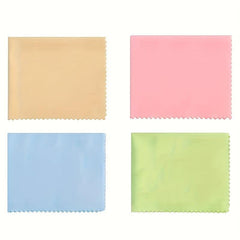 4 Pcs Microfiber Glasses Cleaning Cloth Double Sided Velvet Absorbent Cloth