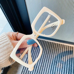 Square Chunky Frame Mirror Holder Light Blocking Glasses