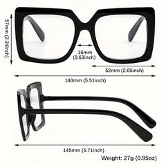 Square Chunky Frame Mirror Holder Light Blocking Glasses