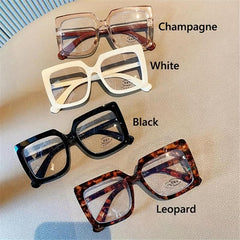 Square Chunky Frame Mirror Holder Light Blocking Glasses