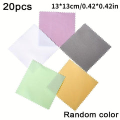 20pcs Microfiber Cleaning Cloth for Glasses, Jewelry, Screens