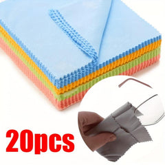 20pcs Microfiber Cleaning Cloth for Glasses, Jewelry, Screens