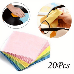 20pcs Microfiber Cleaning Cloth for Glasses, Jewelry, Screens