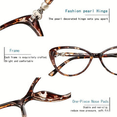 1pc Cat Eye Reading Glasses For Women Light Blocking Reader Lightweight