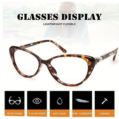 1pc Cat Eye Reading Glasses For Women Light Blocking Reader Lightweight