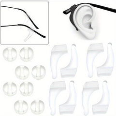 20pcs Anti Slip Silicone Ear Grips for Glasses & Sunglasses
