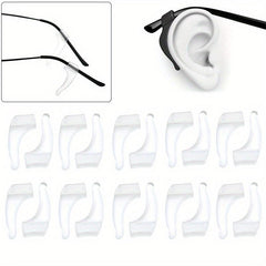 20pcs Anti Slip Silicone Ear Grips for Glasses & Sunglasses
