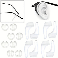 20pcs Anti Slip Silicone Ear Grips for Glasses & Sunglasses