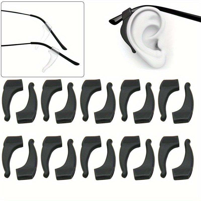 20pcs Anti Slip Silicone Ear Grips for Glasses & Sunglasses