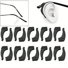 20pcs Anti Slip Silicone Ear Grips for Glasses & Sunglasses