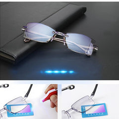Rimless Bifocal Progressive Reading Glasses for Men