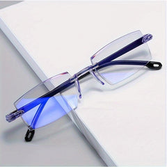 Rimless Bifocal Progressive Reading Glasses for Men