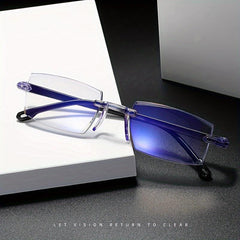 Rimless Bifocal Progressive Reading Glasses for Men
