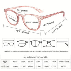 Vintage Matte Round Reading Glasses Light Blocking Anti Glare UV Ray Eyeglasses