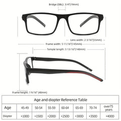 4 Pack Light Blocking Glasses Rectangular Frame Computer Eyeglasses
