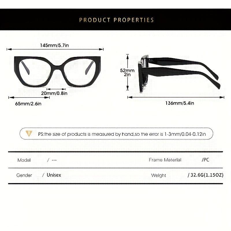 Women's Square Computer Glasses Thick Frame Non Prescription Large Light Glasses