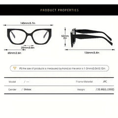 Women's Square Computer Glasses Thick Frame Non Prescription Large Light Glasses