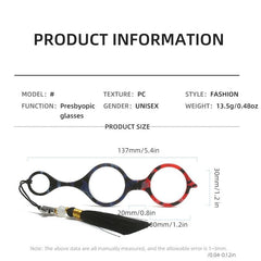 Foldable Presbyopia Corrective Eyeglasses +1.0 to +4.0 Reading Glasses