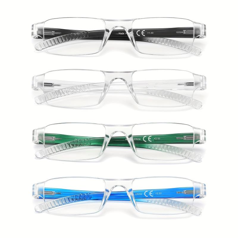 Rectangle Light Blocking Reading Glasses Unibody Stylish Eyeglasses