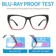 Women's Cat Eye Light Blocking Glasses Anti Glare UV Computer Glasses