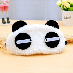 Cartoon Panda Sleep Shade Eye Mask Plush Fabric Soft Eye Patches Sleeping Mask