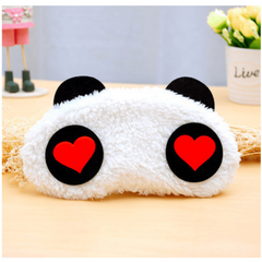 Cartoon Panda Sleep Shade Eye Mask Plush Fabric Soft Eye Patches Sleeping Mask