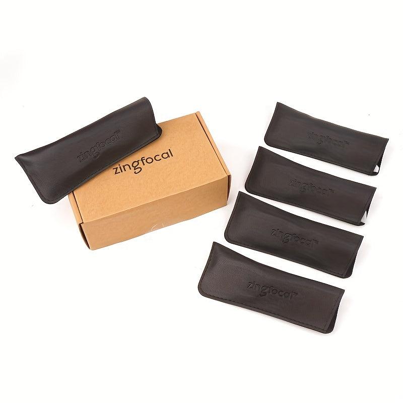 5Packs Round Shape Light Blocking Reading Glasses Spring Hinge Readers