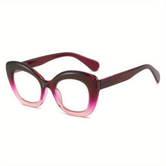 Plastic PC Frame Butterfly Lens Oprah Style Presbyopia Corrective Eyeglasses