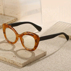 Plastic PC Frame Butterfly Lens Oprah Style Presbyopia Corrective Eyeglasses