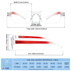 Rectangular Light Blocking Reading Glasses Unisex Stylish Eyeglasses