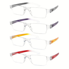 Rectangular Light Blocking Reading Glasses Unisex Stylish Eyeglasses