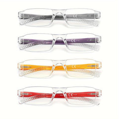 Rectangular Light Blocking Reading Glasses Unisex Stylish Eyeglasses