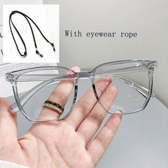 Light Blocking Square Glasses Clear Lens For Men And Women