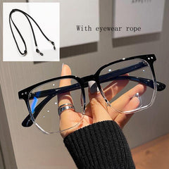 Light Blocking Square Glasses Clear Lens For Men And Women