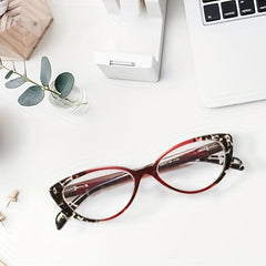 Cat Eye Reading Glasses Women Light Blocking Anti Glare UV